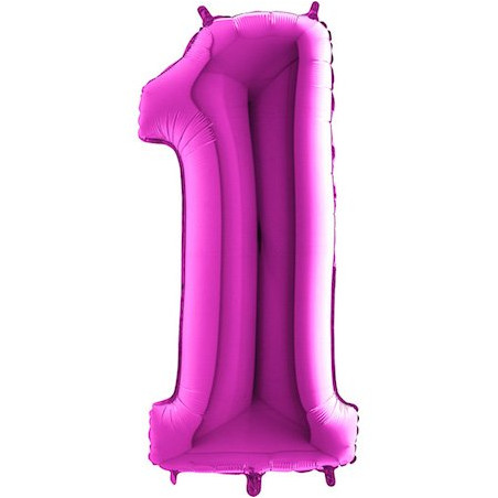 Foliový balónek 1 fuchsie Grabo 105cm