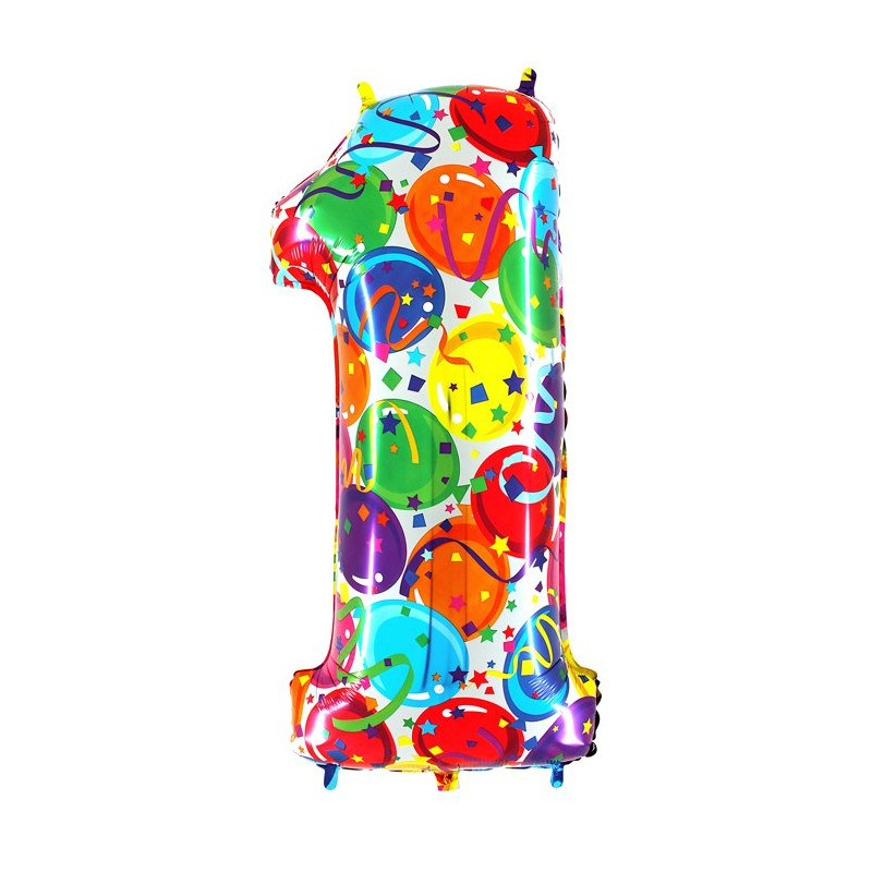 Foliový balónek 1 PARTY Grabo 105cm Foliový balónek 1 PARTY Grabo 105cm
