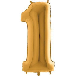 Foliový balónek 1 zlatý Grabo 105cm